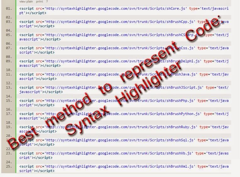 integrate syntax highlighter in blogger