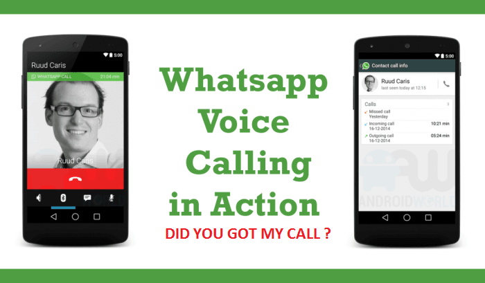 whatsapp calling feature
