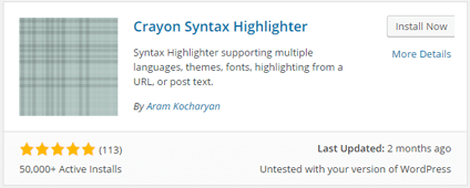 Cryon Syntax Highlighter